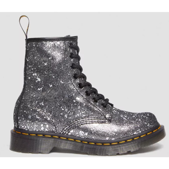 DR. MARTENS 1460 METALLIC SPLATTER SUEDE LACE UP BOOTS Size 8 - Picture 4 of 7